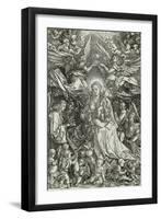 The Virgin and Child Surrounded by Many Angels-Albrecht Dürer-Framed Premium Giclee Print