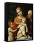 The Virgin and Child Surrounded by St John the Baptist and St Joseph, 1517-null-Framed Stretched Canvas