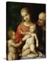 The Virgin and Child Surrounded by St John the Baptist and St Joseph, 1517-null-Stretched Canvas