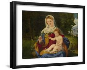 The Virgin and Child with a Shoot of Olive, Ca 1515-Andrea Previtali-Framed Giclee Print
