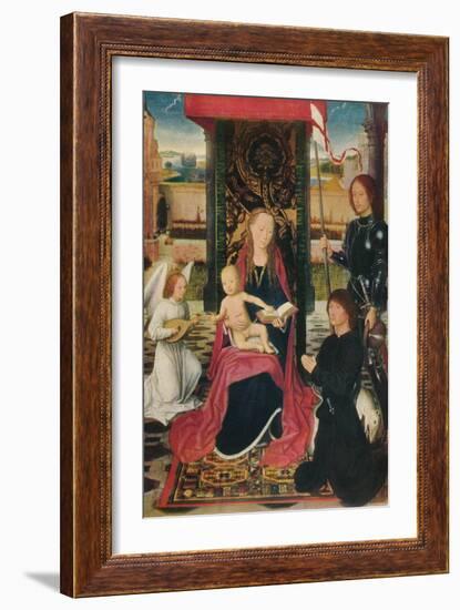 'The Virgin and Child with an Angel', c1480-Hans Memling-Framed Giclee Print