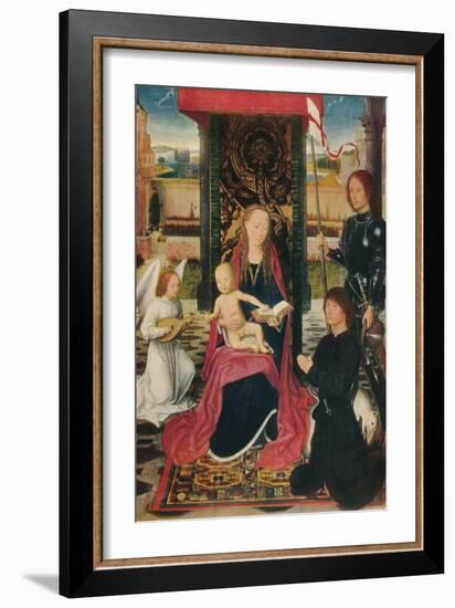 'The Virgin and Child with an Angel', c1480-Hans Memling-Framed Giclee Print