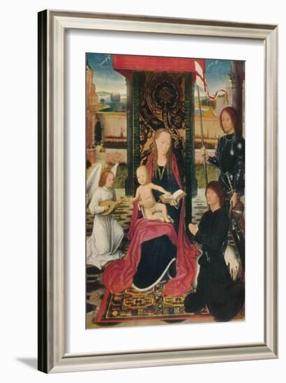 'The Virgin and Child with an Angel', c1480-Hans Memling-Framed Giclee Print