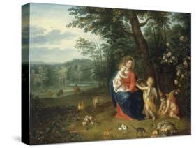 The Virgin and Child with Angels-Peeter van Avont-Stretched Canvas