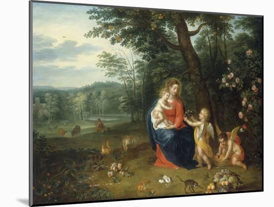 The Virgin and Child with Angels-Peeter van Avont-Mounted Giclee Print