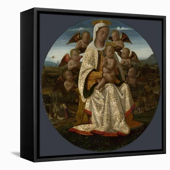 The Virgin and Child with Cherubs, C. 1500-Bernardino Fungai-Framed Stretched Canvas