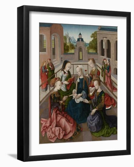 The Virgin and Child with Four Holy Virgins, C.1495-1500-null-Framed Giclee Print