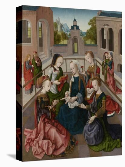 The Virgin and Child with Four Holy Virgins, C.1495-1500-null-Stretched Canvas