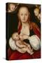 The Virgin and Child, with Putti Holding Up a Curtain Behind-Lucas Cranach the Elder-Stretched Canvas