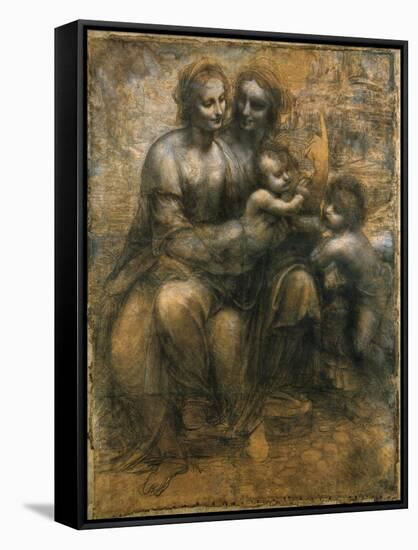 The Virgin and Child with Saint Anne and Saint John the Baptist, C1500-Leonardo da Vinci-Framed Stretched Canvas