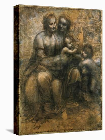 The Virgin and Child with Saint Anne and Saint John the Baptist, C1500-Leonardo da Vinci-Stretched Canvas