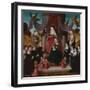 The Virgin and Child with Saint Anne (Anna Selbdrit), Saints Francis, Lidwina and Donors, C. 1490-1-null-Framed Giclee Print