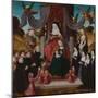 The Virgin and Child with Saint Anne (Anna Selbdrit), Saints Francis, Lidwina and Donors, C. 1490-1-null-Mounted Giclee Print
