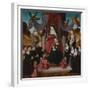 The Virgin and Child with Saint Anne (Anna Selbdrit), Saints Francis, Lidwina and Donors, C. 1490-1-null-Framed Giclee Print