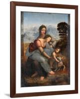 The Virgin and Child with Saint Anne, C.1508-Leonardo da Vinci-Framed Giclee Print