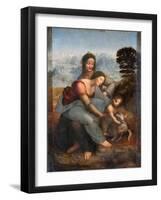 The Virgin and Child with Saint Anne, C.1508-Leonardo da Vinci-Framed Giclee Print