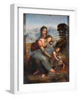 The Virgin and Child with Saint Anne, C.1508-Leonardo da Vinci-Framed Giclee Print