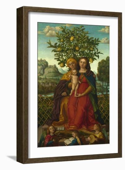 The Virgin and Child with Saint Anne, Ca 1510-1520-Girolamo dai Libri-Framed Giclee Print