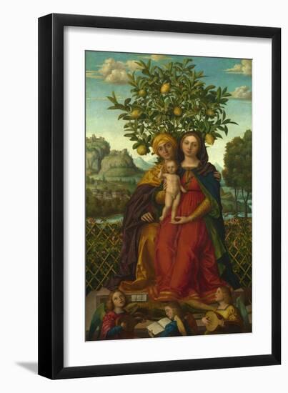 The Virgin and Child with Saint Anne, Ca 1510-1520-Girolamo dai Libri-Framed Giclee Print