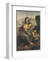 The Virgin and Child with Saint Anne-Leonardo da Vinci-Framed Premium Giclee Print