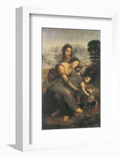 The Virgin and Child with Saint Anne-Leonardo da Vinci-Framed Premium Giclee Print