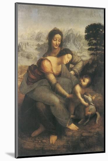 The Virgin and Child with Saint Anne-Leonardo da Vinci-Mounted Premium Giclee Print