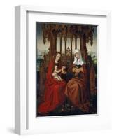 The Virgin And Child With Saint Anne-Ambrosius Benson-Framed Giclee Print