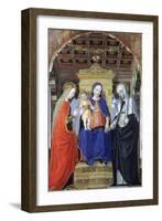 The Virgin and Child with Saint Catherine of Alexandria and Saint Catherine of Siena, C1490-Ambrogio Bergognone-Framed Giclee Print