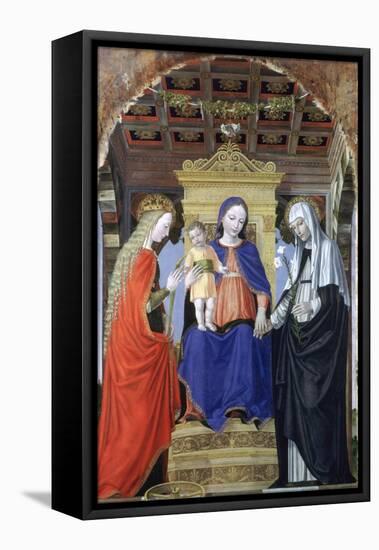 The Virgin and Child with Saint Catherine of Alexandria and Saint Catherine of Siena, C1490-Ambrogio Bergognone-Framed Stretched Canvas