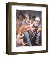 The Virgin And Child With Saint Elizabeth And John The Baptist-Francesco Ubertini Bacchiacca-Framed Premium Giclee Print