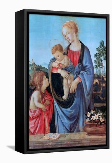 The Virgin and Child with Saint John, 1480-Filippino Lippi-Framed Stretched Canvas