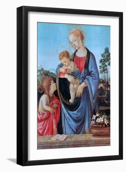 The Virgin and Child with Saint John, 1480-Filippino Lippi-Framed Giclee Print