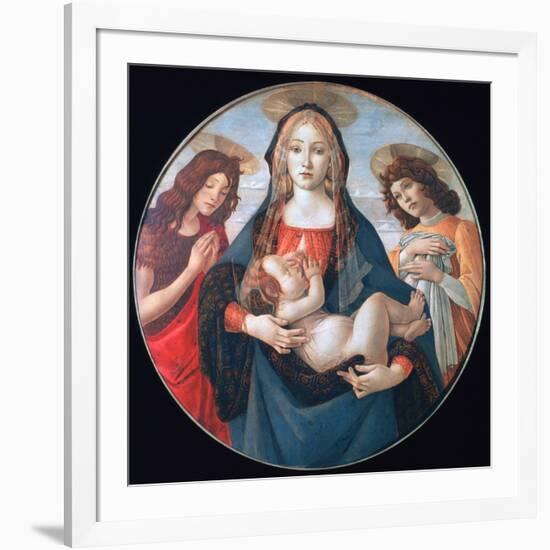 The Virgin and Child with Saint John and an Angel, C1490-Sandro Botticelli-Framed Giclee Print