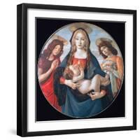 The Virgin and Child with Saint John and an Angel, C1490-Sandro Botticelli-Framed Giclee Print