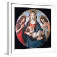 The Virgin and Child with Saint John and an Angel, C1490-Sandro Botticelli-Framed Giclee Print