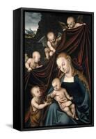 The Virgin and Child, with Saint John and Angels, 1536-Lucas Cranach the Elder-Framed Stretched Canvas