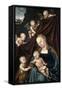 The Virgin and Child, with Saint John and Angels, 1536-Lucas Cranach the Elder-Framed Stretched Canvas