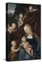 The Virgin and Child with Saint John and Angels-Lucas Cranach the Elder-Stretched Canvas