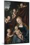 The Virgin and Child with Saint John and Angels-Lucas Cranach the Elder-Mounted Giclee Print