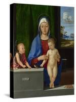 The Virgin and Child with Saint John, C. 1510-Antonio de Solario-Stretched Canvas