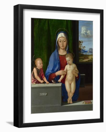 The Virgin and Child with Saint John, C. 1510-Antonio de Solario-Framed Giclee Print