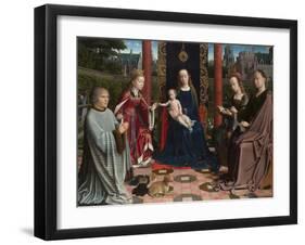 The Virgin and Child with Saints and Donor, C. 1510-Gerard David-Framed Giclee Print