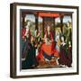 The Virgin and Child with Saints and Donors, a Panel from 'The Donne Triptych' C.1478 (Oil on Oak)-Hans Memling-Framed Giclee Print