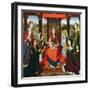 The Virgin and Child with Saints and Donors, a Panel from 'The Donne Triptych' C.1478 (Oil on Oak)-Hans Memling-Framed Giclee Print