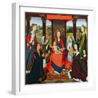 The Virgin and Child with Saints and Donors, a Panel from 'The Donne Triptych' C.1478 (Oil on Oak)-Hans Memling-Framed Giclee Print