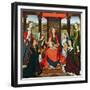 The Virgin and Child with Saints and Donors, a Panel from 'The Donne Triptych' C.1478 (Oil on Oak)-Hans Memling-Framed Giclee Print