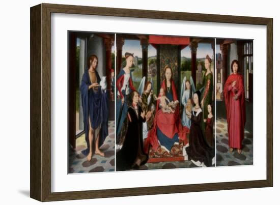 The Virgin and Child with Saints and Donors (The Donne Triptyc), C1478-Dirck Bouts-Framed Giclee Print