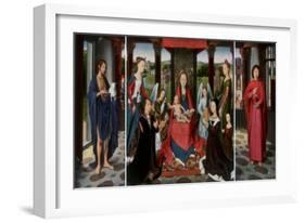 The Virgin and Child with Saints and Donors (The Donne Triptyc), C1478-Dirck Bouts-Framed Giclee Print