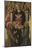 The Virgin and Child with Saints, Angels and a Donor, Ca 1475-Bartolomeo Caporali-Mounted Giclee Print