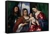 The Virgin and Child with Saints Dorothy and George, Ca. 1518-Titian (Tiziano Vecelli)-Framed Stretched Canvas